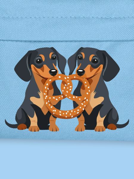 Dachshunde mit Brezel