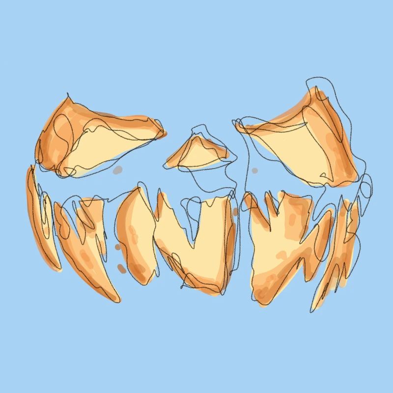 Kürbis Gesicht Halloween Scribble