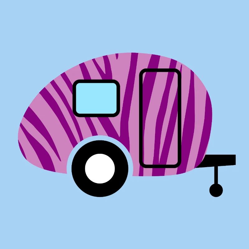 Caravan Caravan Zebra Camping Camper Pattern Fan