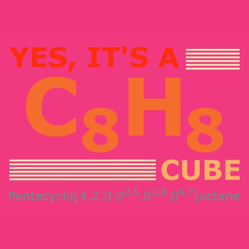 C8H8 Cubane – Yes it's a Cube retro Chemie