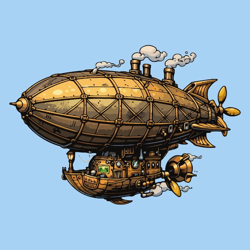 Steampunk Luftschiff Zeppelin