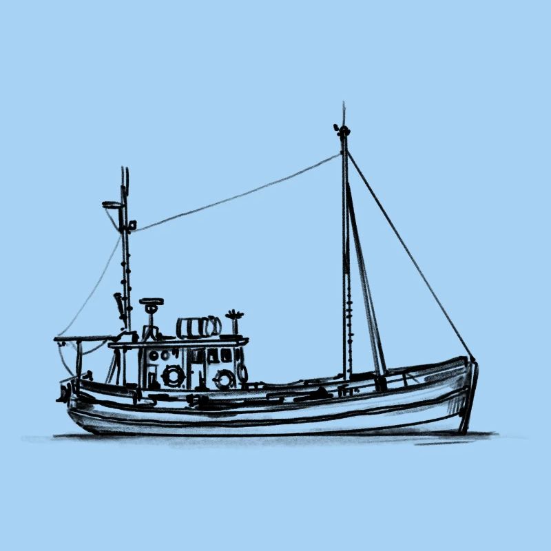 Fischkutter & Krabbenkutter - Illustration