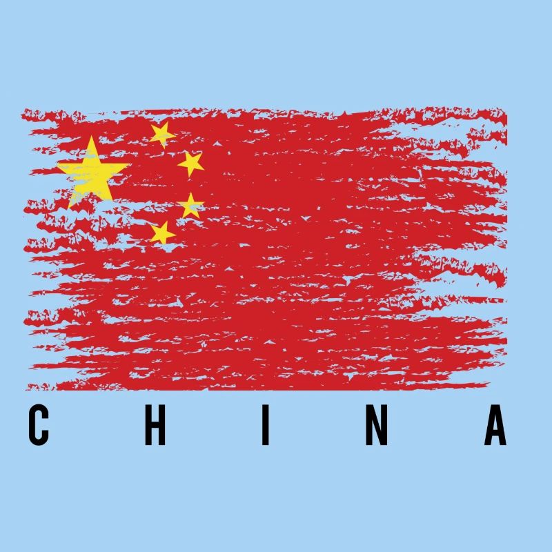 Drapeau chinois pinceau