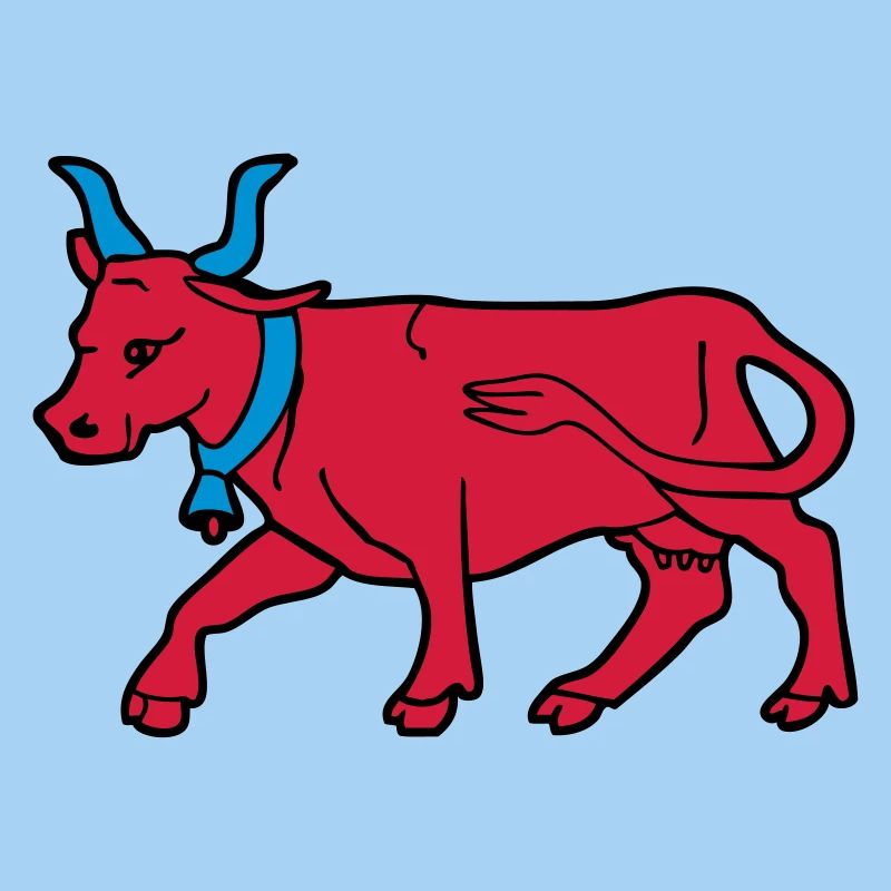 drawing red cow vector butcher breeder
