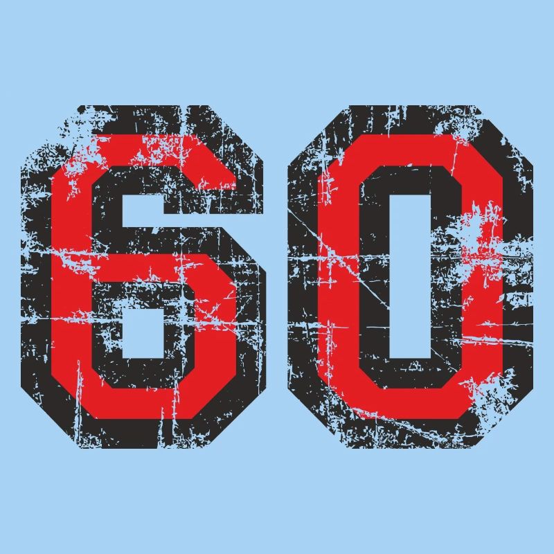 Number 60 Sixty 60th Birthday Design (EU)