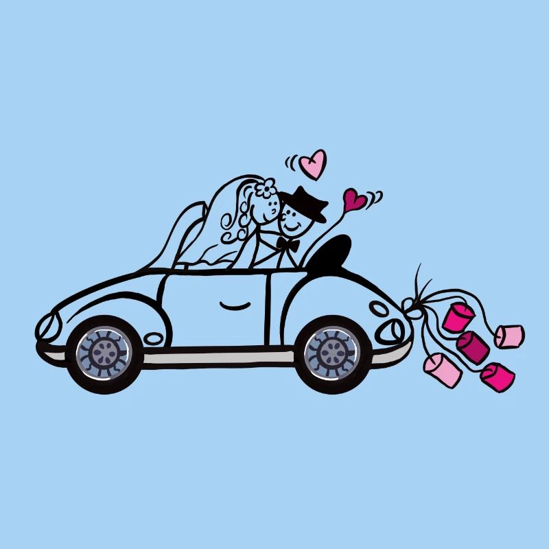 Strichmännchen Hochzeit