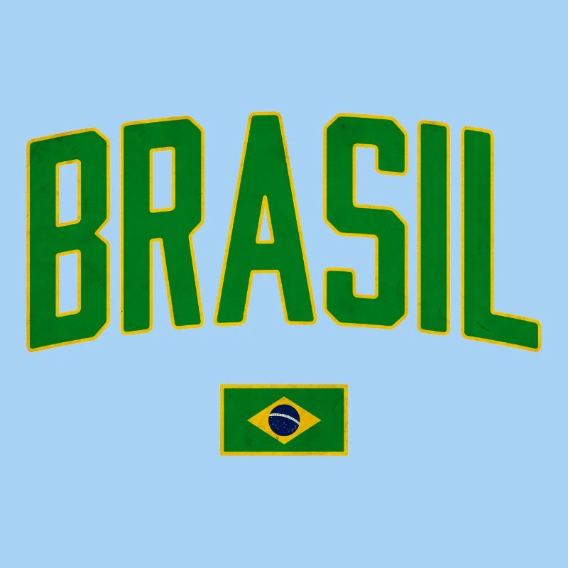 Conception du Brésil avec drapeau national