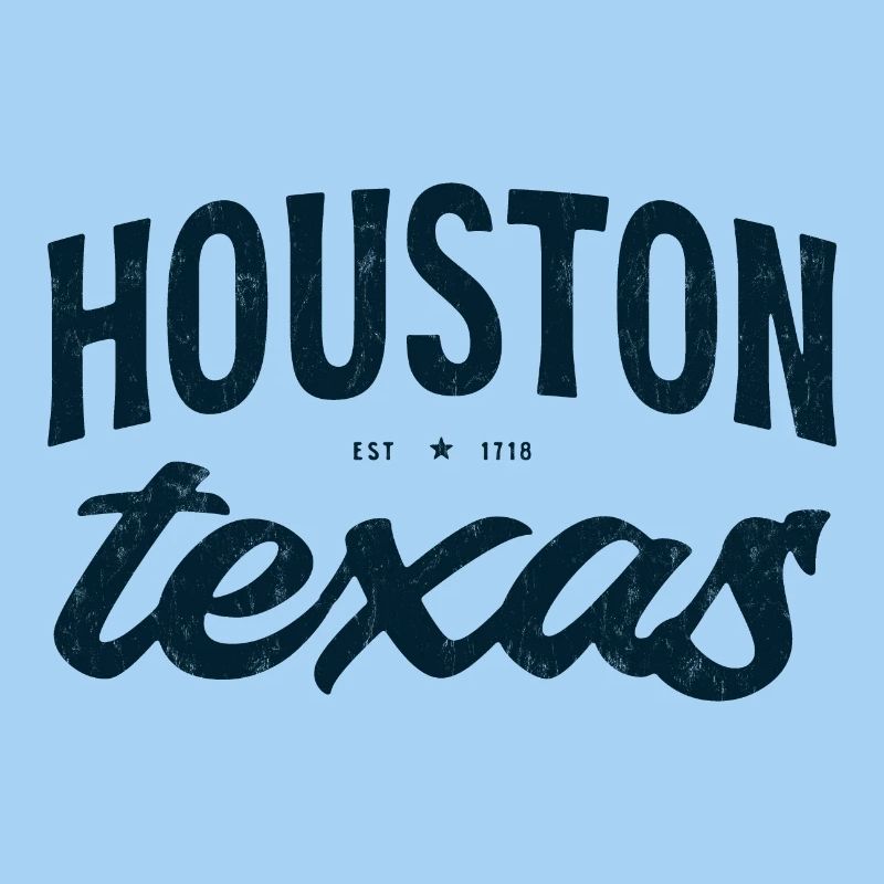 T-shirt Emblem Script de Houston Texas