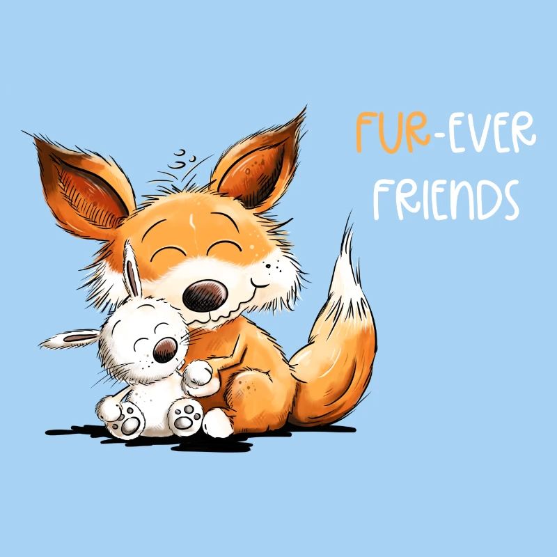Fuchs Mit Hase Freundschaft Spruch
