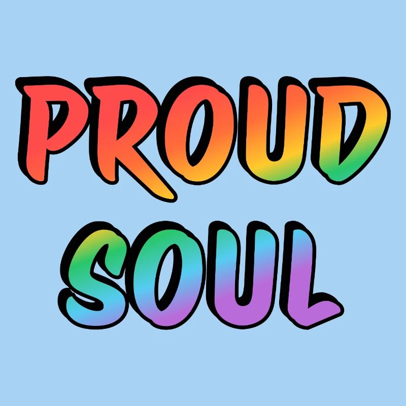 Stolze Seele Regenbogen Handschrift Typografie