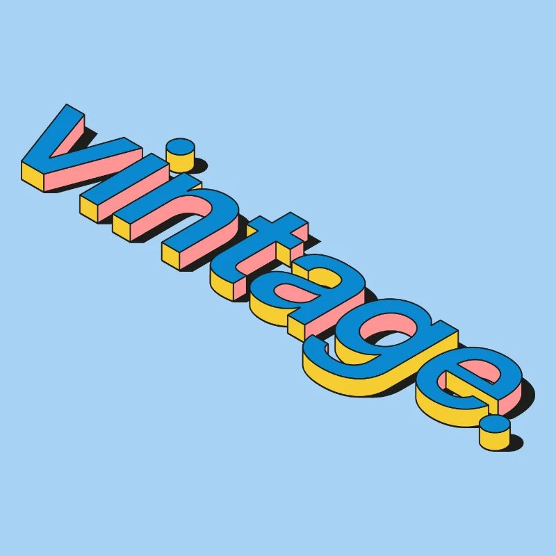 Vintage Retro 3D Typography Design
