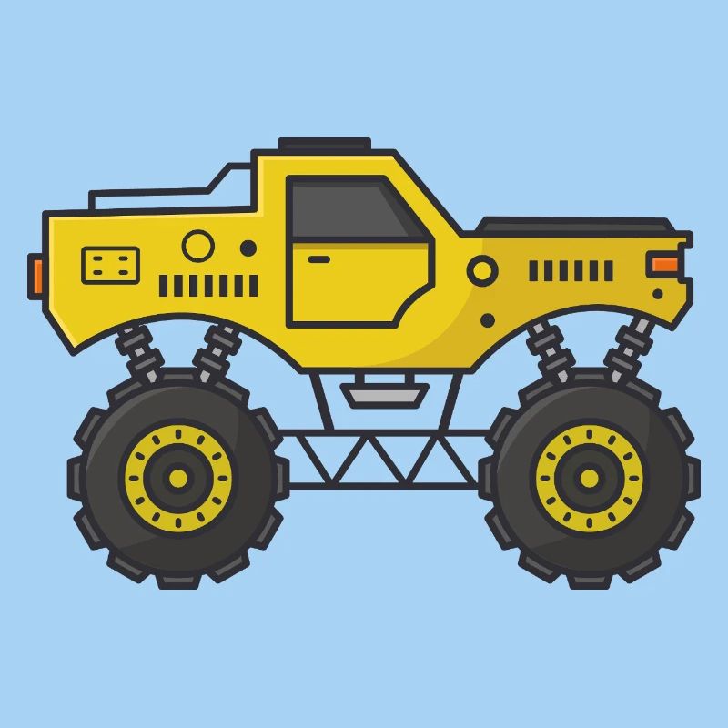 Camion monstre de dessin animé