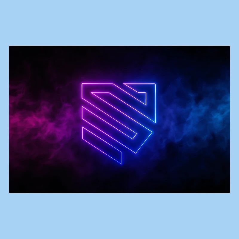 Neon Geometrisches Schildlogo