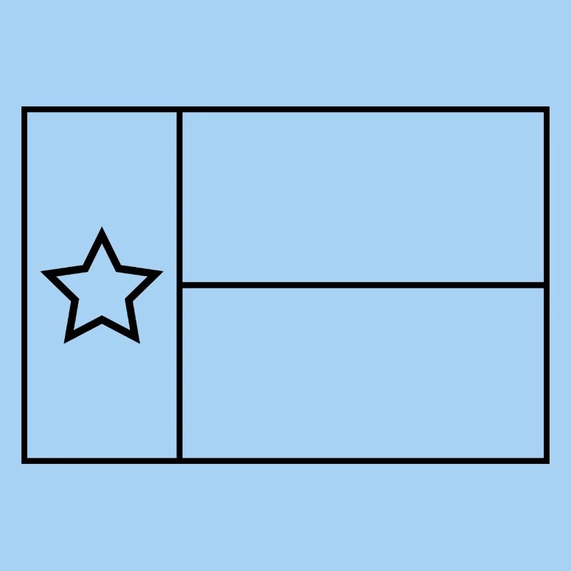Texas flag outline