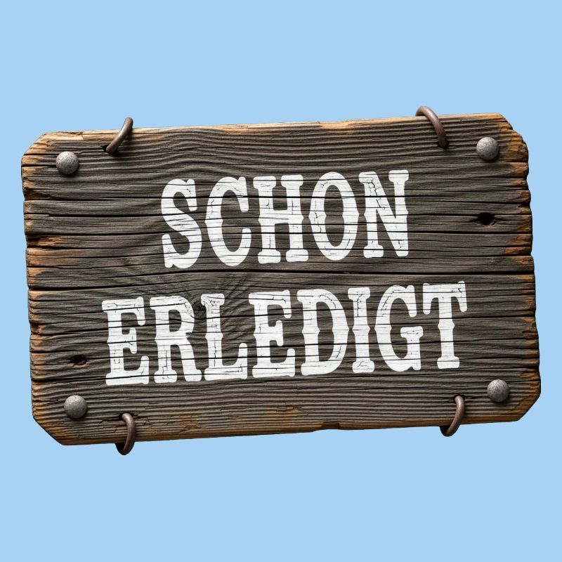 Already done – rustic workshop sign