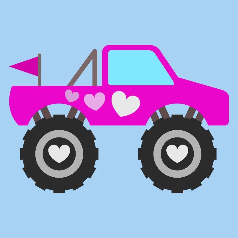 Pinker Monstertruck