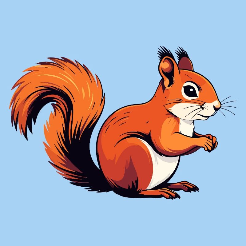 Lebhaftes kleines Eichhörnchen Waldbewohner Motiv