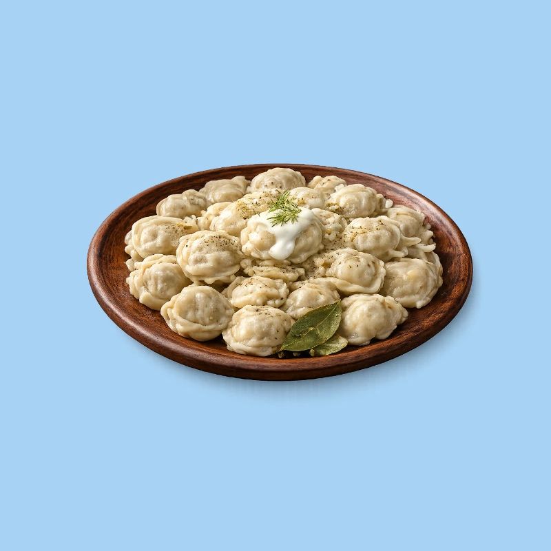Dampfende Pelmeni
