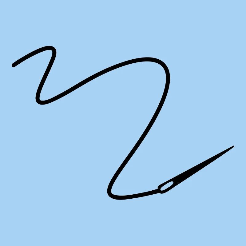 Needle with thread