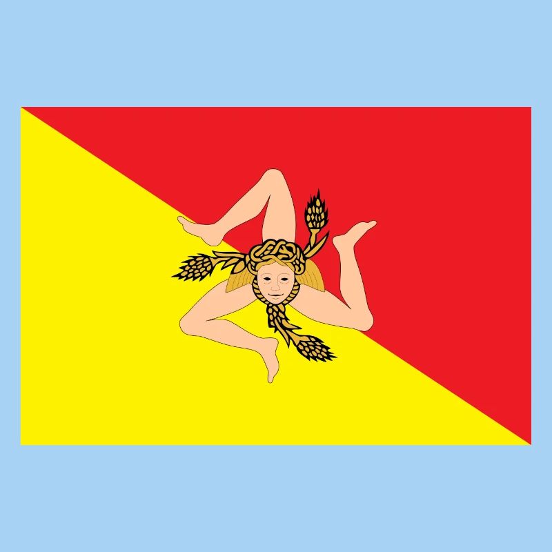 drapeau d’autocollant de l’autocollant de sicile drapeau Sicile