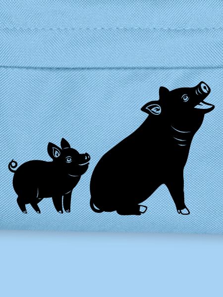Mutterschwein mit Ferkelschattenbild