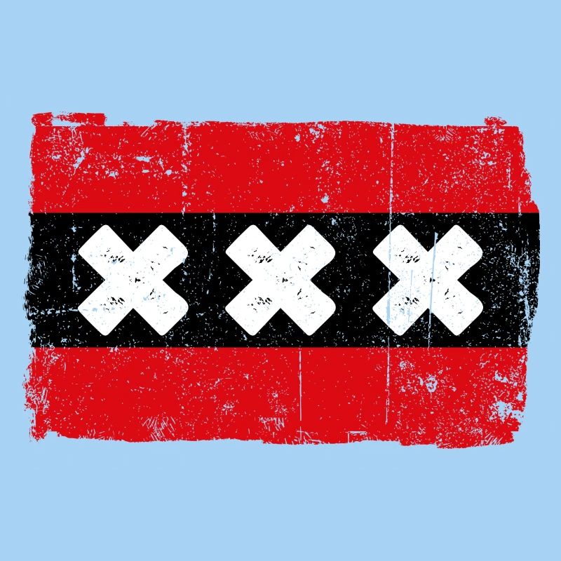 Red Stripe Flag with White Xs