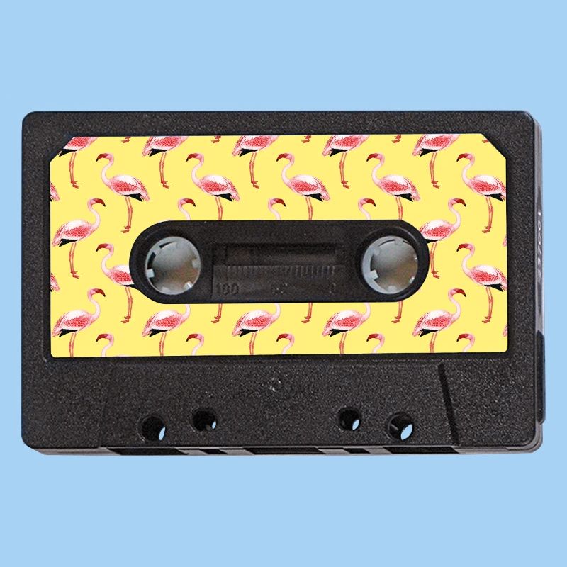 Graphisme d’été Flamingo vintage cassette