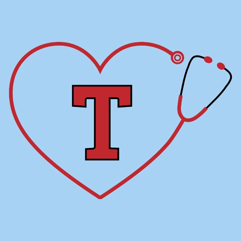 Letter t stethoscope