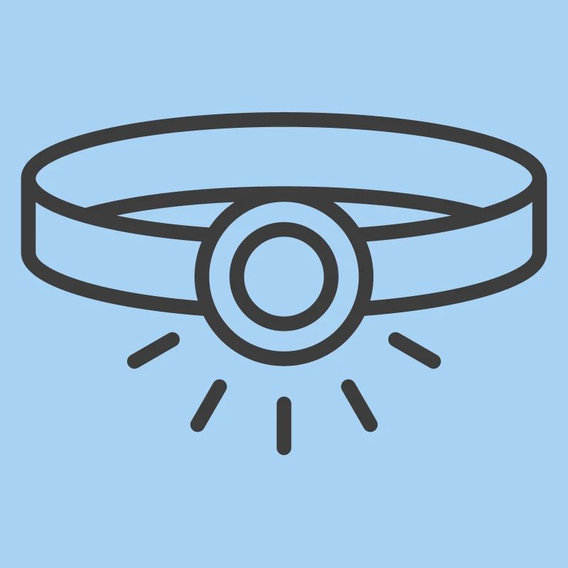 Scheinwerfer-Linien-Symbol