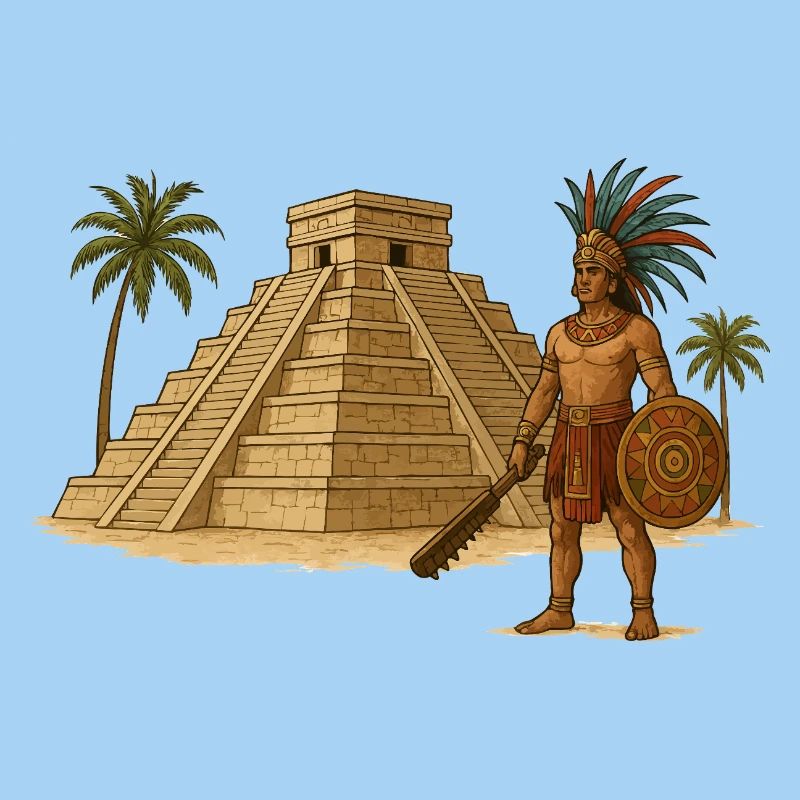 Maya Pyramide Krieger