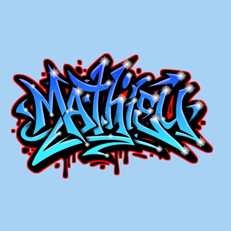 Mathieu Graffiti Neon Printable on Textile