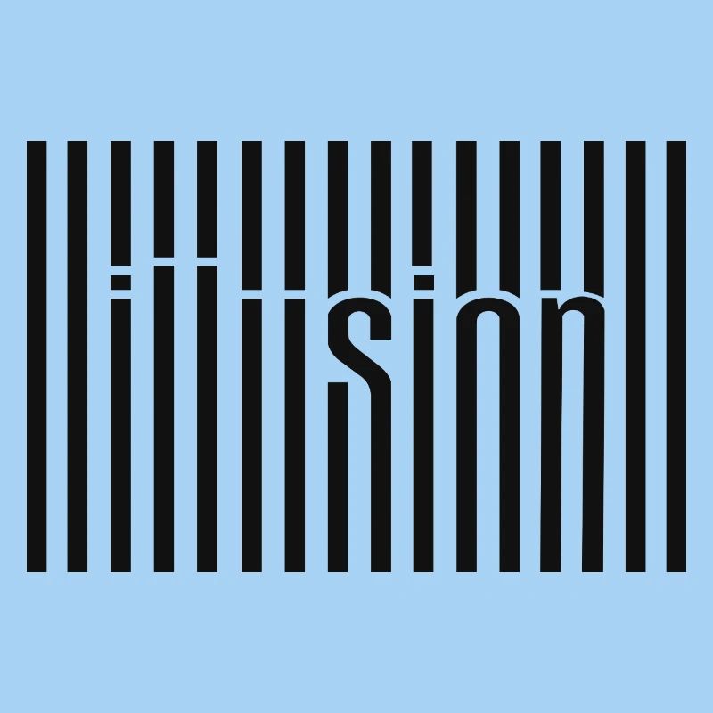 Illusion Barcode Text Art