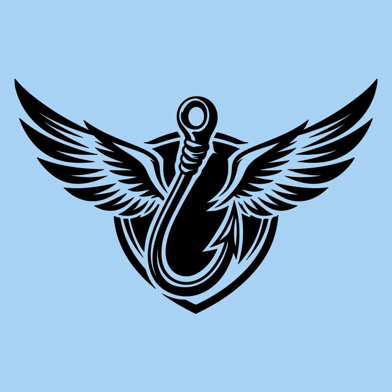 Icône d’hameçon à pêche Logo de pêche