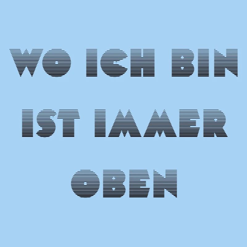 Wie ein Kompass: Ich bin immer oben