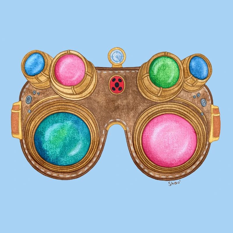 Rainbow Steampunk Glasses