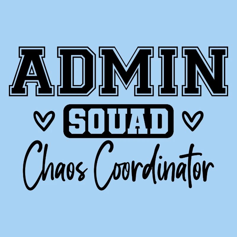 Admin Squad: Colored Retro Office Team Gift