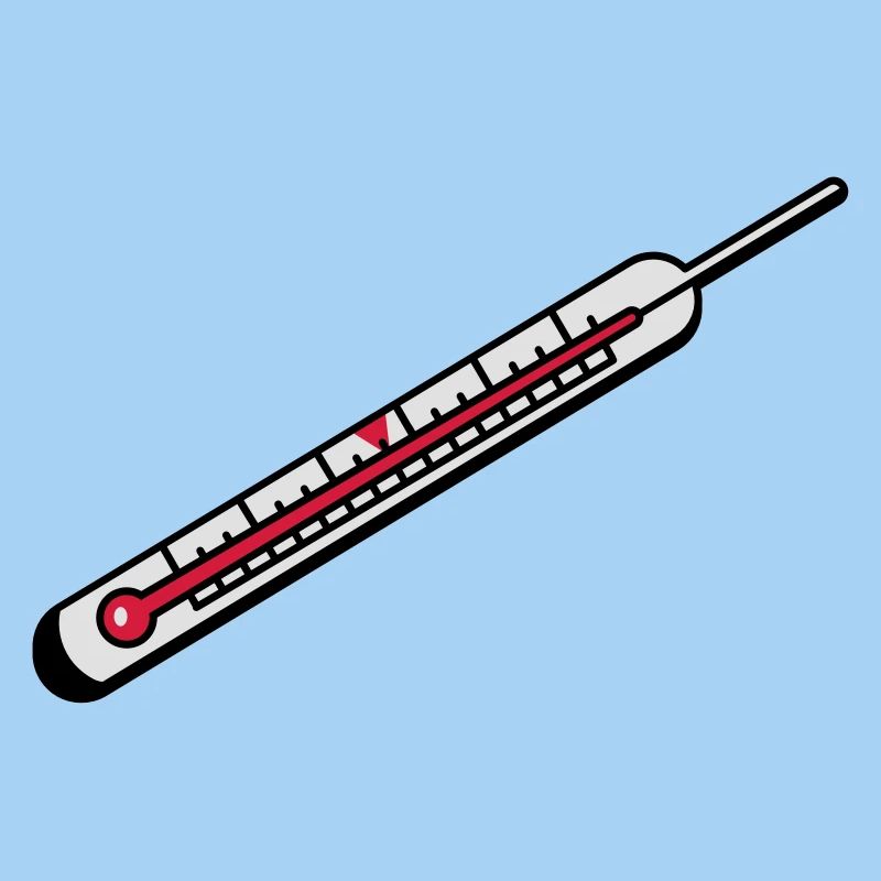 Ein Quecksilber Thermometer