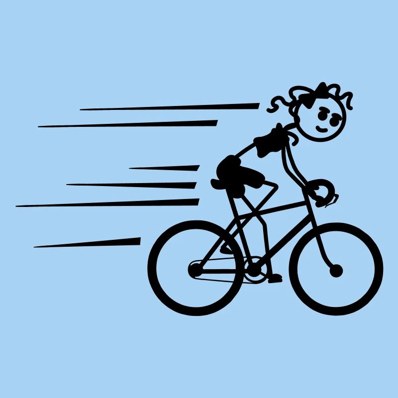 Cycliste en bâton de vélo rapide