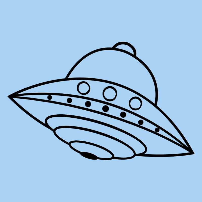 UFO Alien Ship Space Doodle