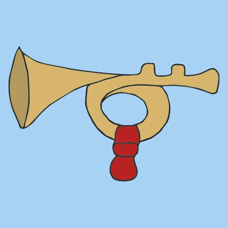 Vintage Trombone with Red Handle
