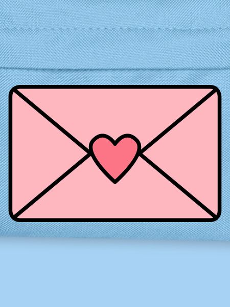 Love letter with heart