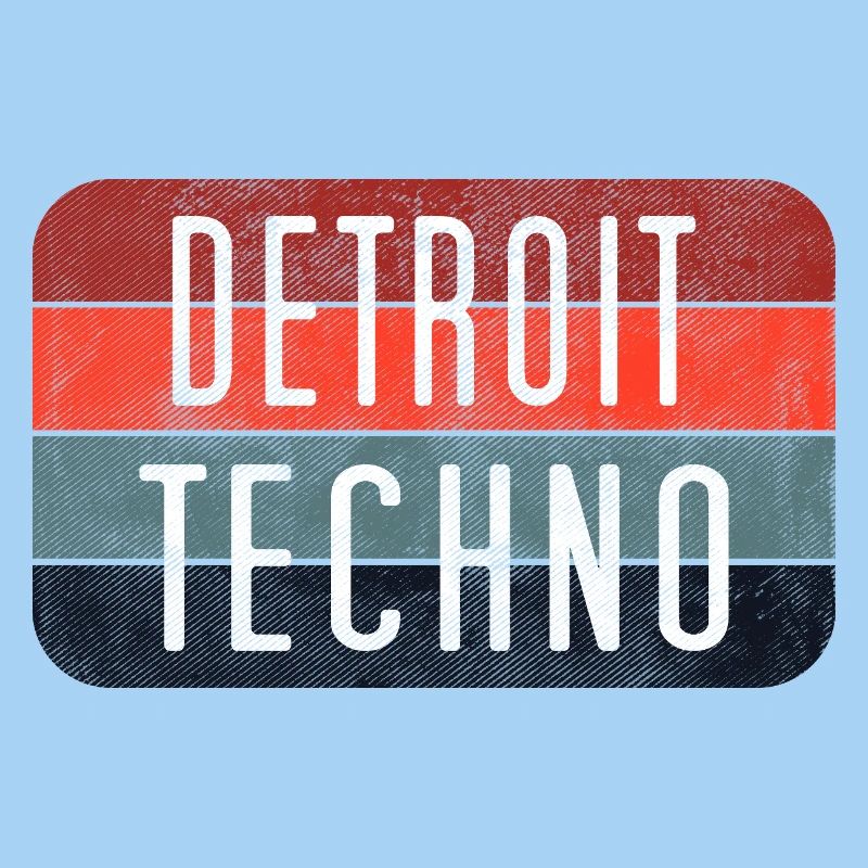 Emblème néon techno de Détroit