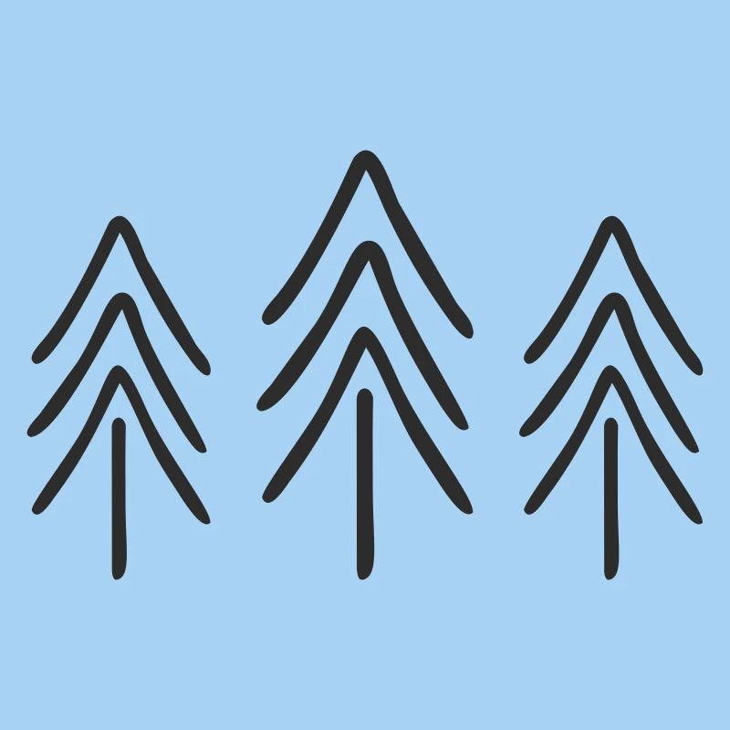 Fir Trees Silhouettes Pattern