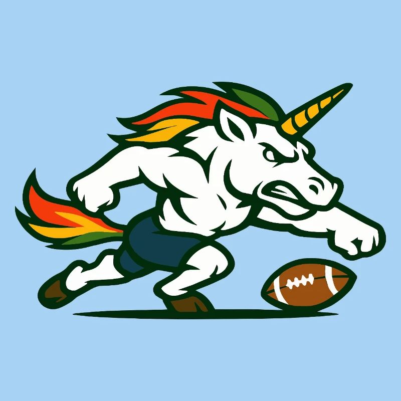 Flammen-Einhorn-Blitz