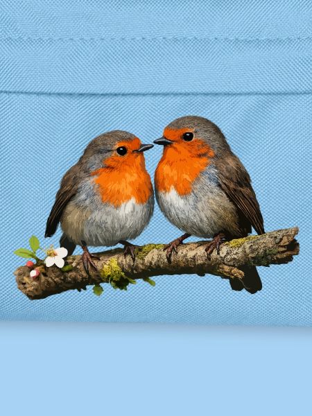 Duo Red Robin auf Ast