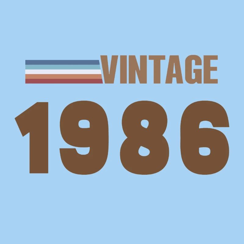 T-Shirt 40 Ans 1986 Script Manuscrit