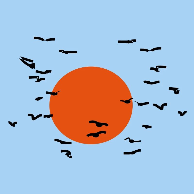 Oiseaux dans le soleil