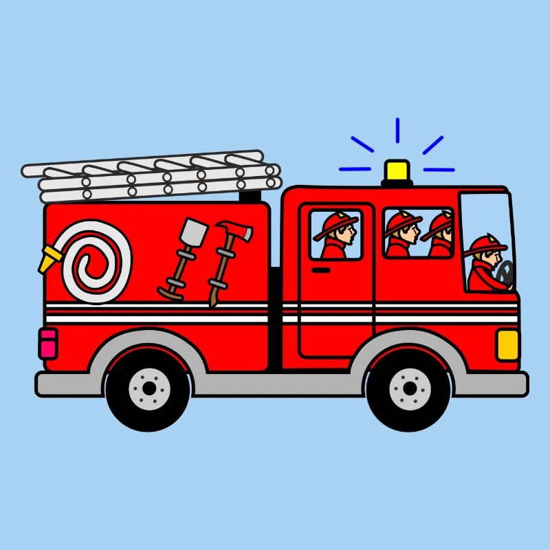 Fire engine with wailing siren