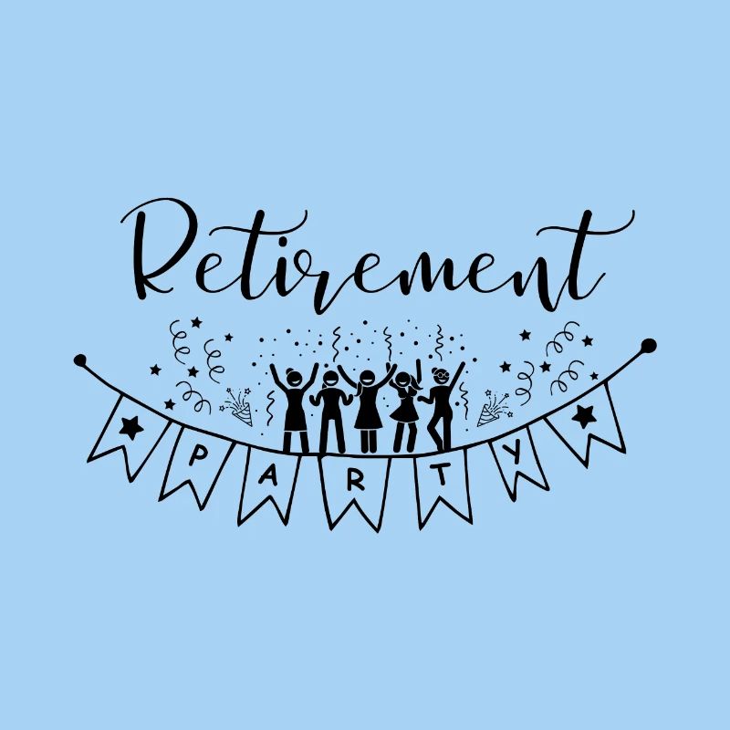 Fröhliche Ruhestandsfeier Hallo Pension.