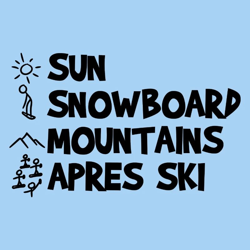 Sun, Snowboard, Mountains, Après-ski